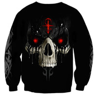 Skull Sweatshirt Black Reaper - Wonder Print Shop