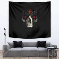 Skull Tapestry Black Reaper - Wonder Print Shop