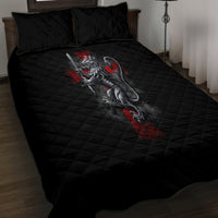 Skull Quilt Bed Set Death Skull Crusader - Wonder Print Shop