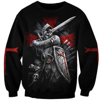 Skull Sweatshirt Death Skull Crusader - Wonder Print Shop