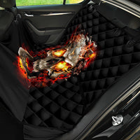 Skull Back Car Seat Cover Fire Skull Tattoo Scream - Wonder Print Shop
