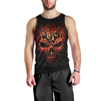 Skull Men Tank Top Fire Skull Tattoo Scream DT01