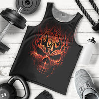 Skull Men Tank Top Fire Skull Tattoo Scream DT01
