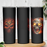 Skull Skinny Tumbler Fire Skull Tattoo Scream - Wonder Print Shop