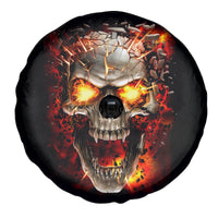 Skull Spare Tire Cover Fire Skull Tattoo Scream - Wonder Print Shop