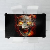 Skull Tablecloth Fire Skull Tattoo Scream - Wonder Print Shop