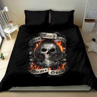 Skull Bedding Set Gambling Death Fire - Wonder Print Shop