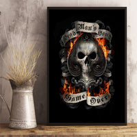 Skull Canvas Wall Art Gambling Death Fire - Wonder Print Shop