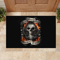 Skull Rubber Doormat Gambling Death Fire - Wonder Print Shop