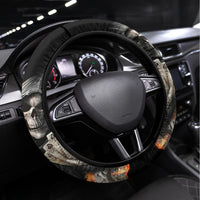 Skull Steering Wheel Cover Gambling Death Fire - Wonder Print Shop