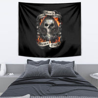 Skull Tapestry Gambling Death Fire - Wonder Print Shop