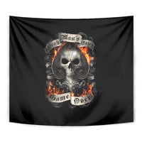 Skull Tapestry Gambling Death Fire - Wonder Print Shop