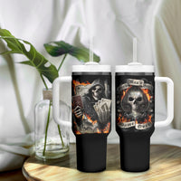 Skull Tumbler With Handle Gambling Death Fire - Wonder Print Shop