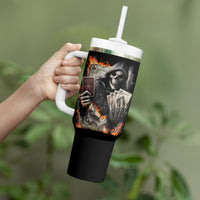 Skull Tumbler With Handle Gambling Death Fire - Wonder Print Shop
