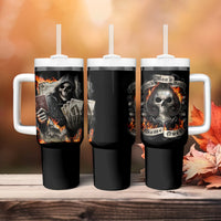 Skull Tumbler With Handle Gambling Death Fire - Wonder Print Shop