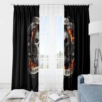 Skull Window Curtain Gambling Death Fire - Wonder Print Shop