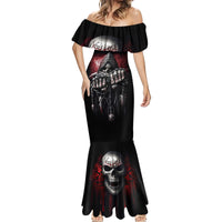 Skull Mermaid Dress Death Skull Game Over - Wonder Print Shop