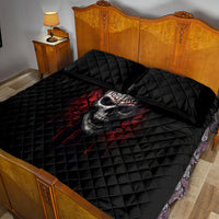 Skull Quilt Bed Set Death Skull Game Over - Wonder Print Shop