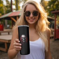 Skull Skinny Tumbler Death Skull Game Over - Wonder Print Shop