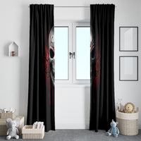 Skull Window Curtain Death Skull Game Over - Wonder Print Shop