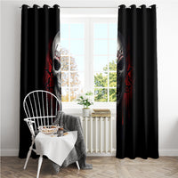 Skull Window Curtain Death Skull Game Over - Wonder Print Shop