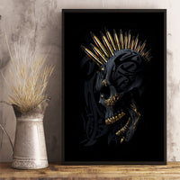 Skull Canvas Wall Art Golden Skull Gangster - Wonder Print Shop