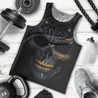 Skull Men Tank Top Golden Skull Gangster DT01