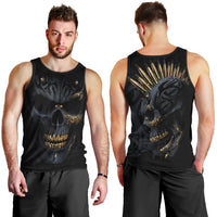 Skull Men Tank Top Golden Skull Gangster DT01