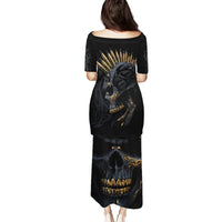 Skull Puletasi Golden Skull Gangster - Wonder Print Shop