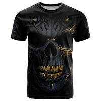 Skull T Shirt Golden Skull Gangster - Wonder Print Shop