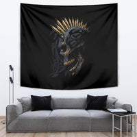 Skull Tapestry Golden Skull Gangster - Wonder Print Shop