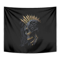 Skull Tapestry Golden Skull Gangster - Wonder Print Shop