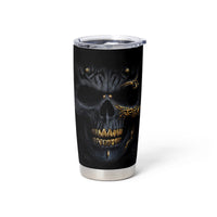 Skull Tumbler Cup Golden Skull Gangster - Wonder Print Shop