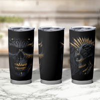 Skull Tumbler Cup Golden Skull Gangster - Wonder Print Shop