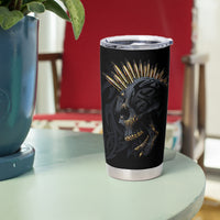 Skull Tumbler Cup Golden Skull Gangster - Wonder Print Shop