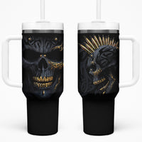 Skull Tumbler With Handle Golden Skull Gangster - Wonder Print Shop