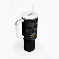 Skull Tumbler With Handle Golden Skull Gangster - Wonder Print Shop