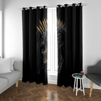 Skull Window Curtain Golden Skull Gangster - Wonder Print Shop