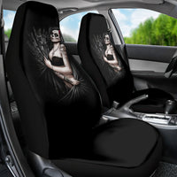 Skull Car Seat Cover Girl Day Of The Dead - Wonder Print Shop