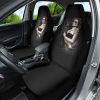 Skull Car Seat Cover Girl Day Of The Dead - Wonder Print Shop
