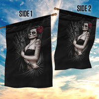 Skull Garden Flag Girl Day Of The Dead - Wonder Print Shop