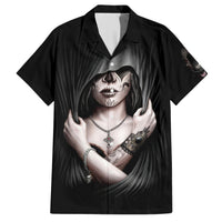 Skull Hawaiian Shirt Girl Day Of The Dead - Wonder Print Shop