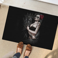 Skull Rubber Doormat Girl Day Of The Dead - Wonder Print Shop
