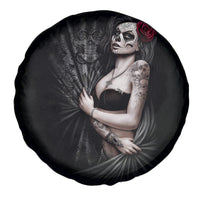Skull Spare Tire Cover Girl Day Of The Dead - Wonder Print Shop
