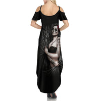 Skull Summer Maxi Dress Girl Day Of The Dead - Wonder Print Shop