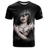Skull T Shirt Girl Day Of The Dead - Wonder Print Shop
