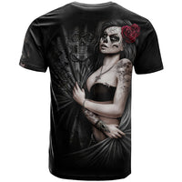 Skull T Shirt Girl Day Of The Dead - Wonder Print Shop