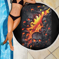 Skull Beach Blanket Flame Skull Lava Inside - Wonder Print Shop