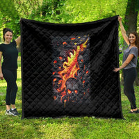Skull Quilt Flame Skull Lava Inside - Wonder Print Shop