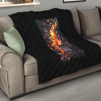 Skull Quilt Flame Skull Lava Inside - Wonder Print Shop